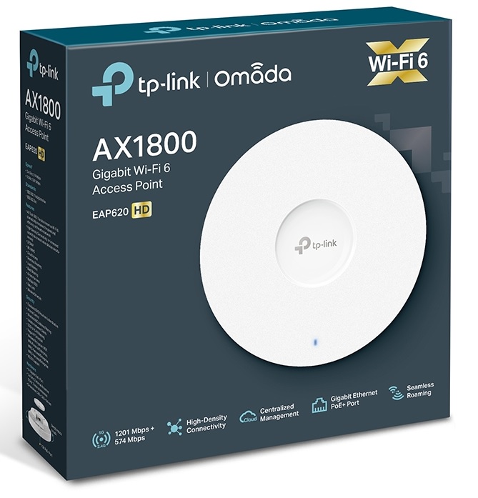 TP-Link EAP620 HD AX1800 Wireless Dual Band Ceiling Mount Access Point